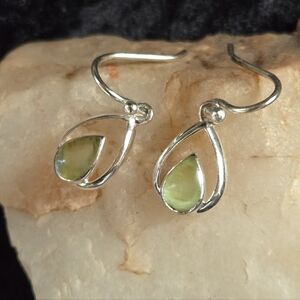 Vintage Sterling Silver Teardrop Earrings Stamped